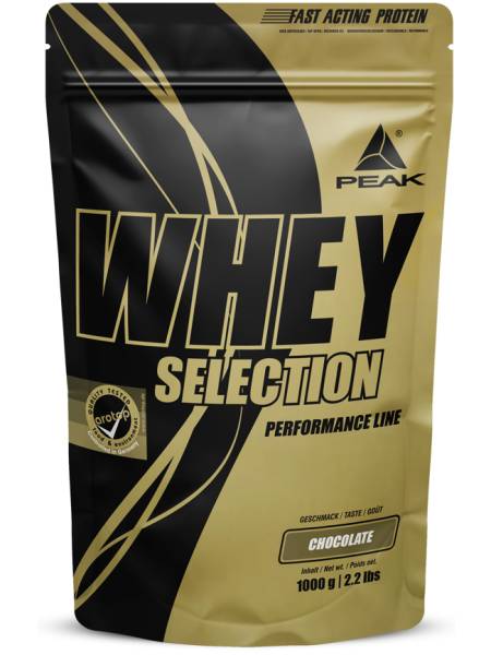 Peak Whey Protein Selection 1kg Beutel Eiweiß + Bonus